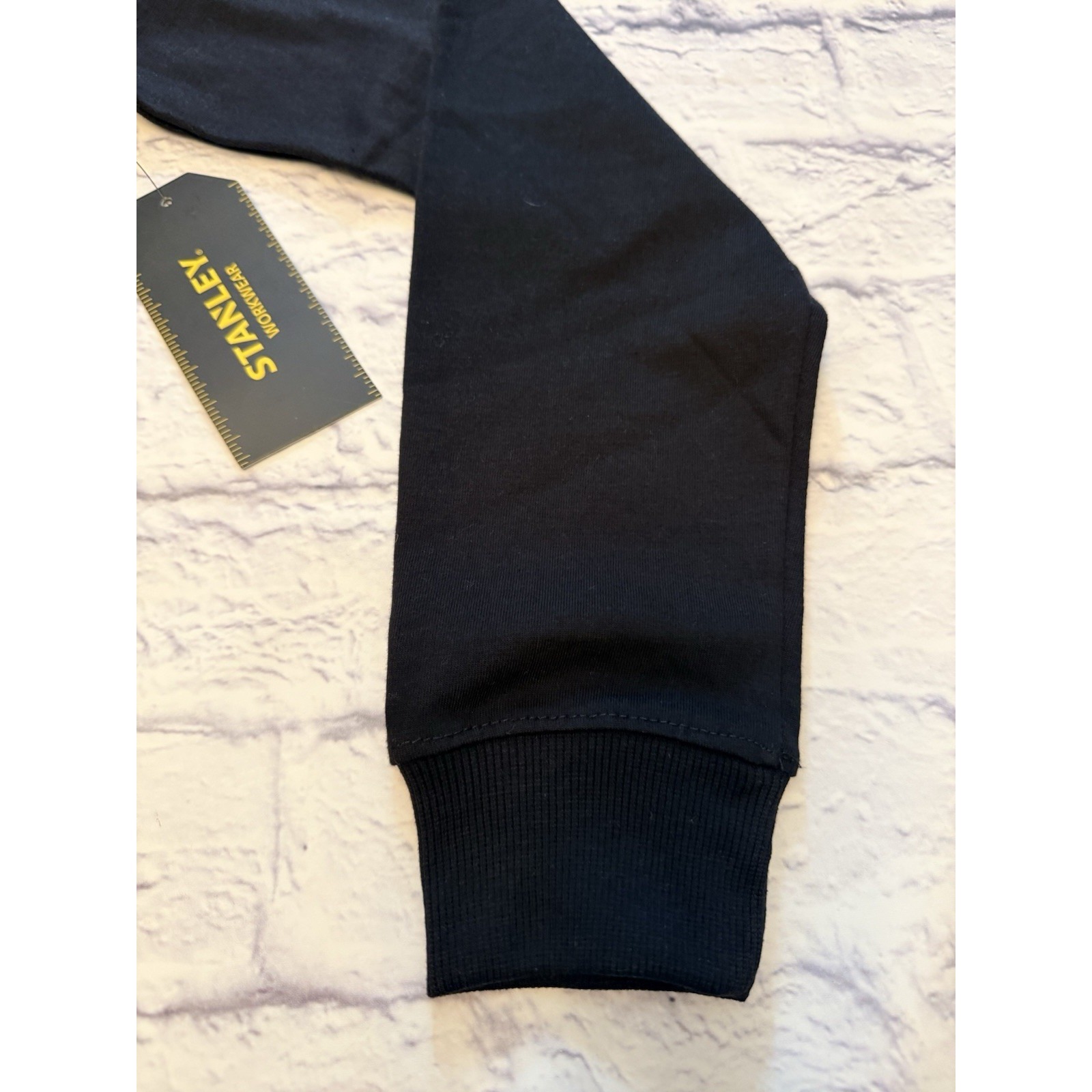 Stanley Workwear Men's Small Cotton Blend Black Henley Long Sleeve Shirt, Nwt — image 6 of 8